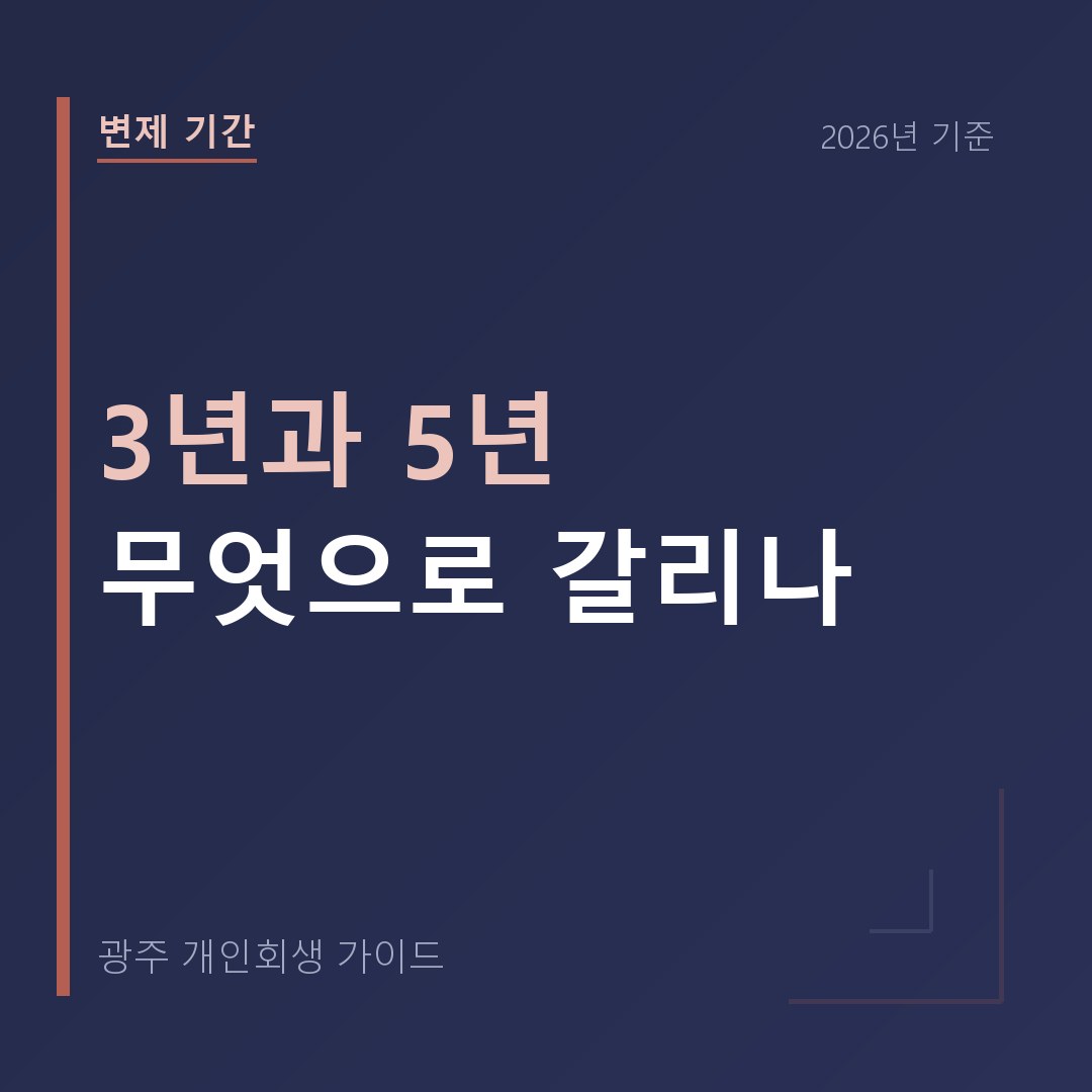 광주 개인회생 3년과 5년 무엇으로 갈리나