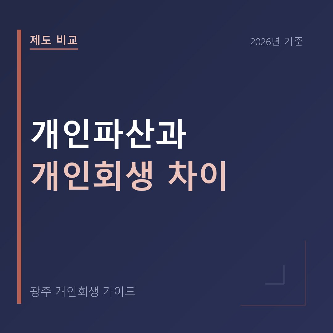 광주 개인회생 개인파산과 개인회생 차이