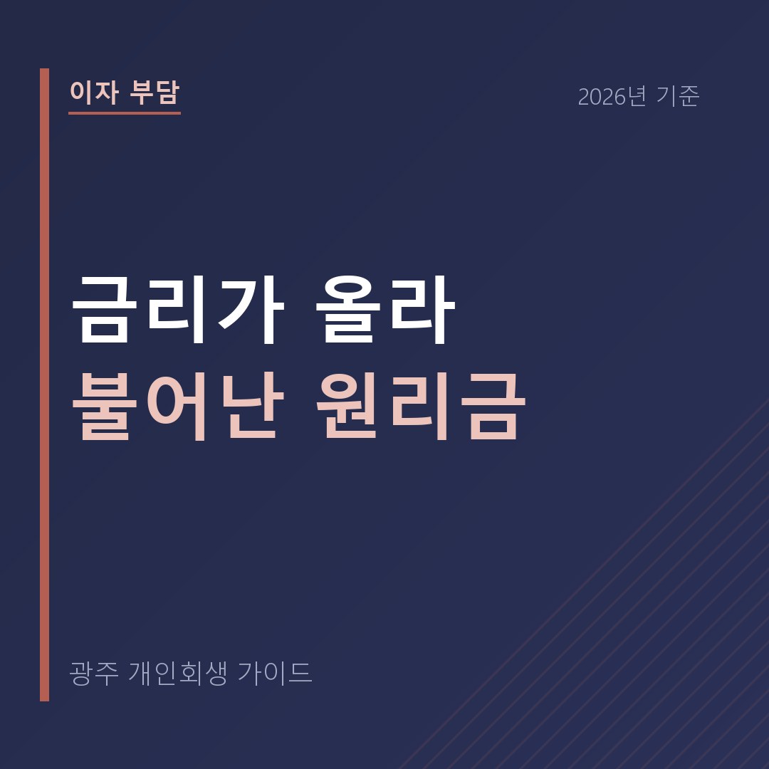 광주 개인회생 금리가 올라 불어난 원리금